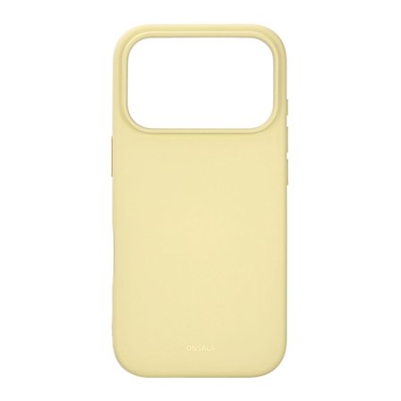 iPhone 17 Pro cover – genbrugssilikone, citron, mat finish