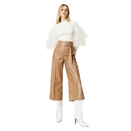 Twinset, Wide Trousers Beige, Dames, Maat:S