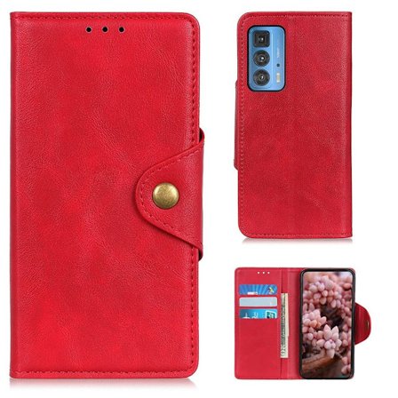 Alpha läder Motorola Edge 20 Pro fodral - Röd