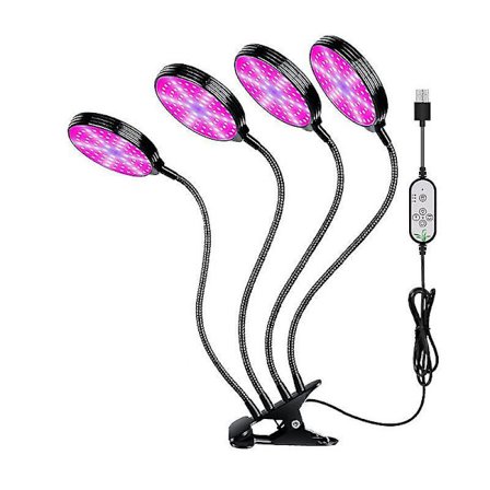 Seedling LED Växtlampa med 4 Huvuden