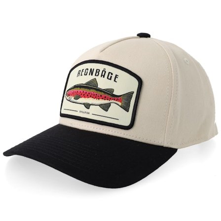 Skillfish - Beige adjustable Cap - Regnbåge Stor Patch Blank Stone/Black A-Frame Adjustable @ Hatstore