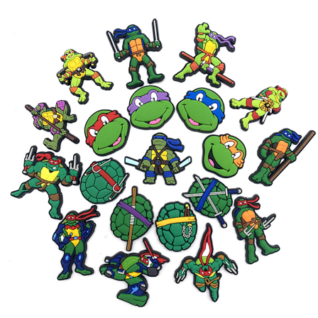 20 kpl Teenage Mutant Ninja Turtles -sarjan Crocs-kenkien tarvikkeita, Crocs-koristelukkoja, irrotettavia kenkien kukkalukkoja