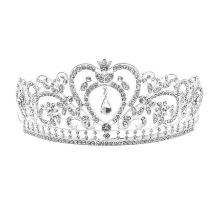 Krystall brudehårkrone tiara
