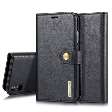 DG.MING 2-in-1 Magnet Wallet iPhone X/XS Musta