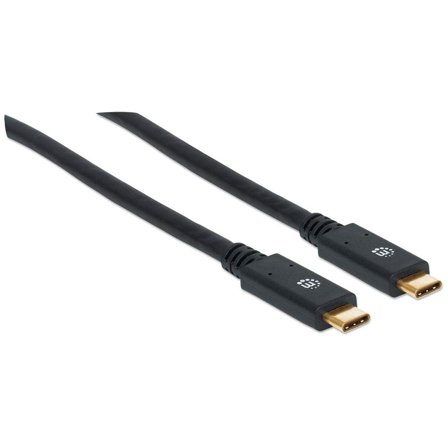 Manhattan USB 3.1 Gen 1 Device Cable 3m Type-C Male to Type-C Male 5 Gbps Black