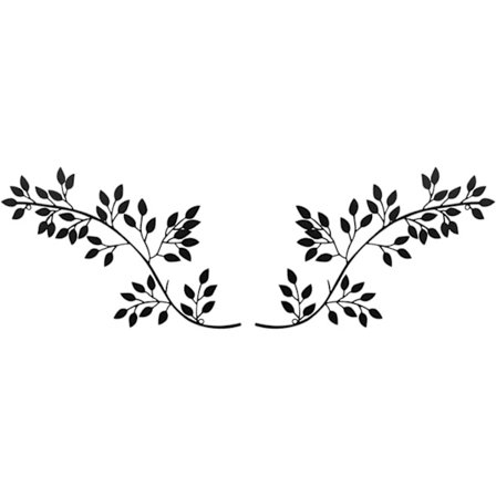 2 st metallträd blad väggdekor vin oliv gren blad väggkonst smidesjärn, utomhusdekor