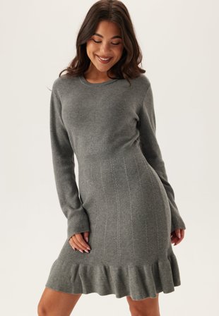 VILA-Vinorthy O-neck L/S FRILL KNIT-L