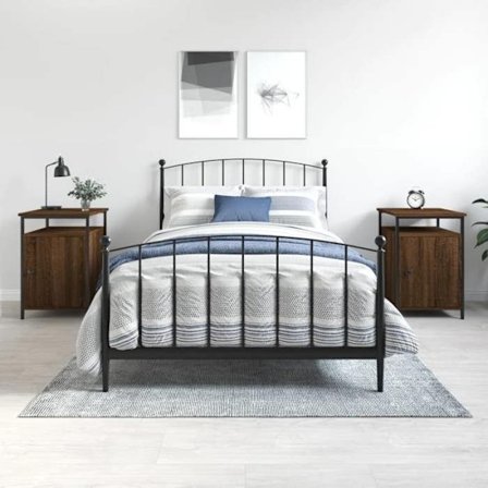 Maison Exclusive - Yöpöydät 2 kpl Tammi ruskea 40x42x60cm Insinööripuu