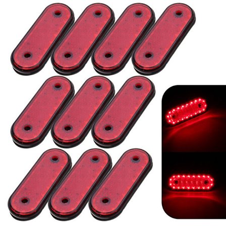 10 stk. 12V Side Marker rød 20LED Markeringslys Side Marker LED