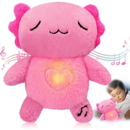 Plysbamse med vejrtrækning 9 tommer Beroligende Søvnhjælp Hjerteslag Plysdyr mod Angst med Musik Lys og Rytmisk Vejrtrækningsbevægelse Angstdæmpende