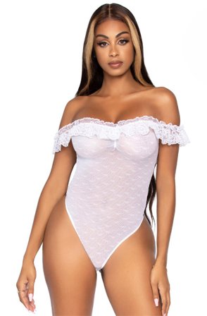 Leg Avenue Off The Shoulder Teddy Onesize - Woome.pl