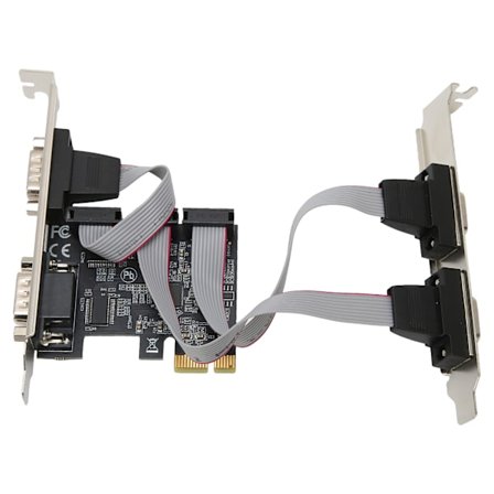 PCIe Utvidelseskort 4 Port RS232 Seriell Adapter PCI Express X1