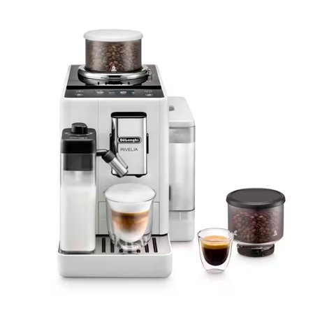 Delonghi Rivelia EXAM440.55.W Helautomatisk kaffemaskine, hvid | KitchenOne