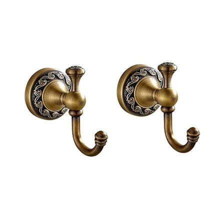 Veggkrok med bølgemønster ved basen for badekåpe, bad, toalett, høykvalitets messing Ho