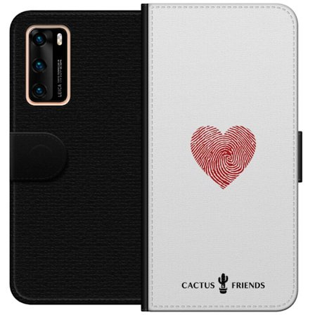 Yhteensopiva Lompakkokotelo Huawei Huawei P40 Cactus and Friends - Fingerprint Love
