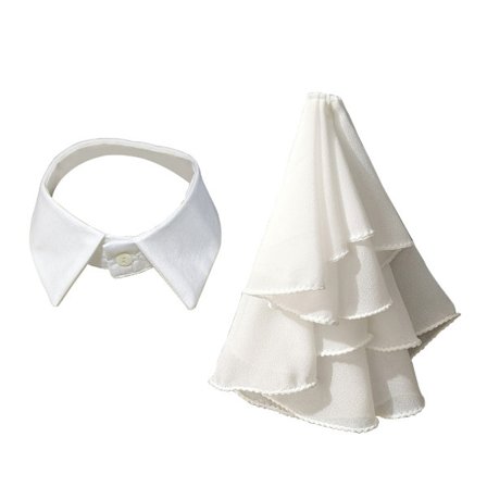 Justerbar Viktoriansk Volanghalsduk Kostymfest Chiffong Falsk Krage Choker