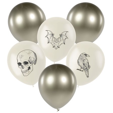 Halloween Latexballonger Mix 6-pakning