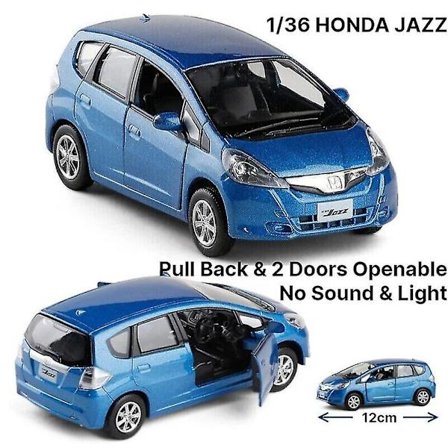 1/32 Honda Fit Jazz Sport Lekebil Diecast Miniatyrmodell SUV Trekk Tilbake Dører Åpnes Lyd & Lys Samling Gave Til Gutt Barn