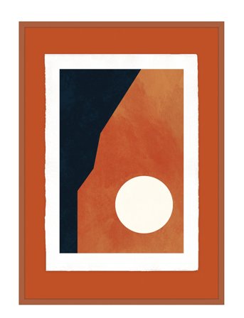 Incado | Artist Paper - Red Sun | 51.5X71.5CM x 71.5