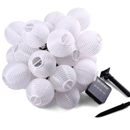 TD Solarlampe Lyskæde til Udendørsbrug 20 LED Lanterna Varme Hvide Lys Dekorativ Udendørs til Have Terrasse Bryllup