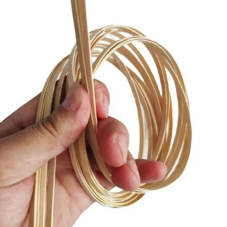 IC Platt polerad bambu remsor Siden Handgjorda fågelbur Stickmaterial 6 mm bredd