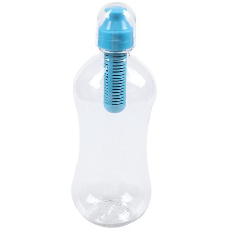 550ml Vandflaske med Filter til Udendørs Hydration, Blå