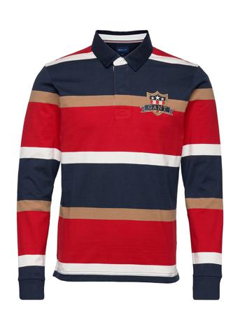 D1. Gant Banner Shield Hr Polos Long-sleeved Multi/mønstret GANT