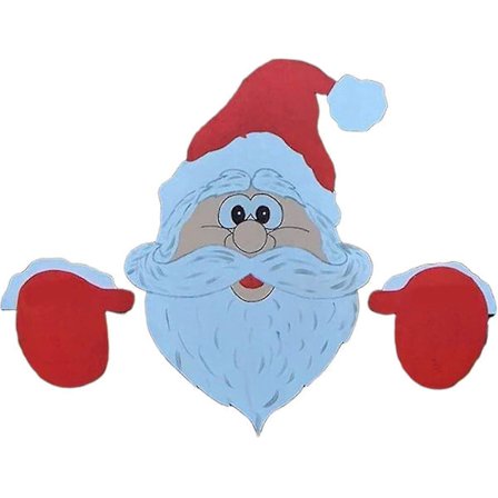 Julemand Hegn Dekoration Julemand Jul Hegn, Kreativ Udendørs Juledekoration, Genanvendelig Træhegn Dekoration, Have Skilt Bd-yuhao