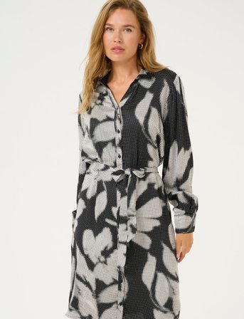 Cream Cromma Shirt Dress - Black - 34