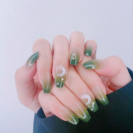 24 st/kartong Gentle Naken False Nail Gradation Diamond Fake Nail A A