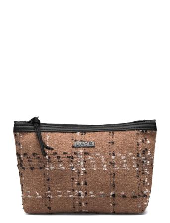 Day Gw J Plaid Mini Beauty WOMEN Toiletry Bags Makeup Bags Brun DAY ET*Betinget Tilbud