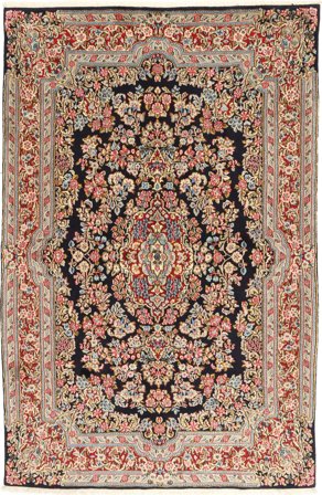 155X243 Tappeto Orientale Kirman Marrone/Beige (Lana, Persia/Iran)