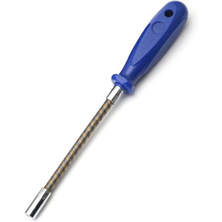 Sokkelskrutrekker med sklisikker fleksibel skaft for skruer og festemidler