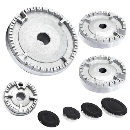 Komfyrhattsett Komfyrdeksel, Ovn Gassbluss Brennerkrone Flammehette, Oppgradert Gassbrenner Flammehette Passer M