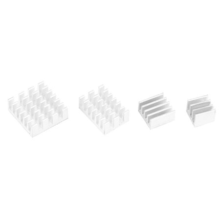 20 stk. Aluminium kjøleribbe CPU-radiator med lim for Raspberry Pi 2/3/4 3b 4B