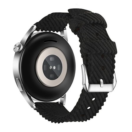Hurtigudløsende nylon urrem til Huawei Watch 3/4 GT3 - 20 mm Black