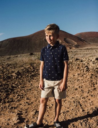 Boboli Satin Bermuda Shorts - Beige - 116