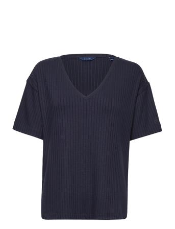 D1. Detail Slit Lss T-Shirt Navy GANT