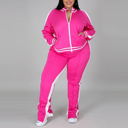 Kvinnor Långärmade Lounge Set Slim Leg Sweatsuits