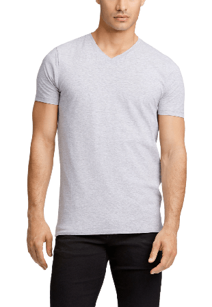 Lindbergh Mens Stretch V-Neck Tee Överdelar Herr Grå S