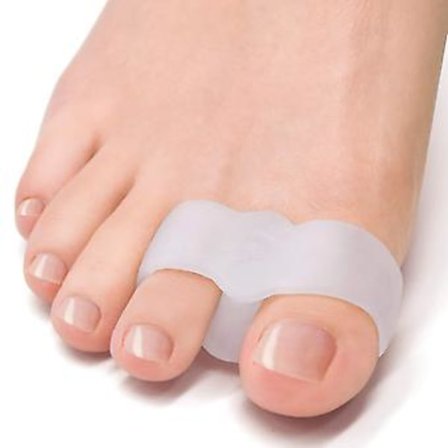Paket med 12 Hallux Valgus Riktmedel, Tåavdelare med 2 Slingor, Stortåavståndare Lämpliga för Hallux Valgus och Överlappande Tår (Vit) ( )