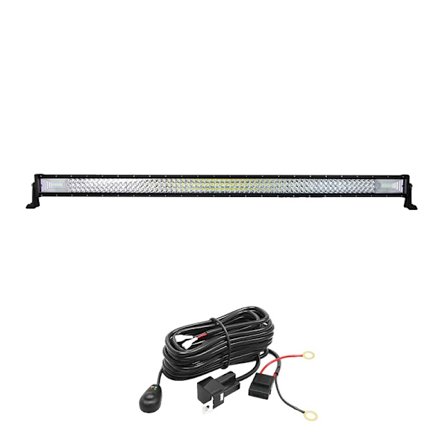 LED-ljusramp, kombinationsstråle, 12V 24V,52tum 675w trådkit