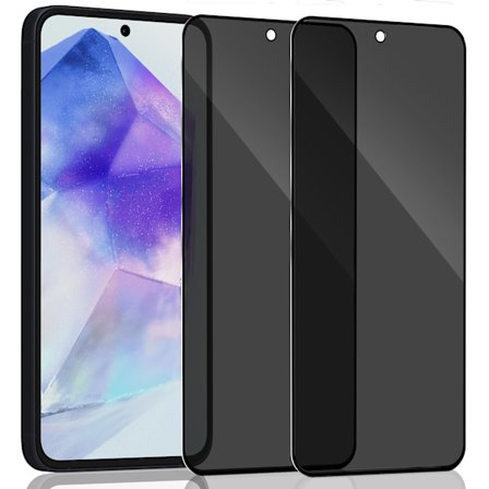 2-Pack Samsung A55 privacy Skärmskydd - Härdat Glas 9H - Super kvalitet 3D