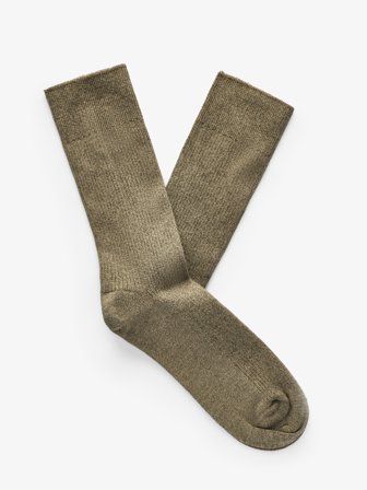 John Henric Men's Grüne Gerippte Socken Size Onesize