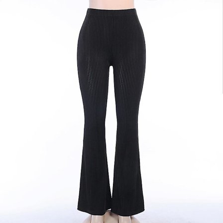 Flick Högmidjade Utsvängda Byxor med Fall