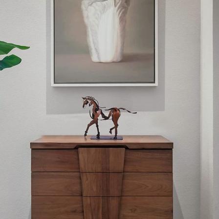 Løbende Hestestatuetter, Håndlavet Moderne Hjemmedekoration Hest Kunst Statuer Dekorer Hjem Og Kontor, Bogreol, Pejs Dekorationer