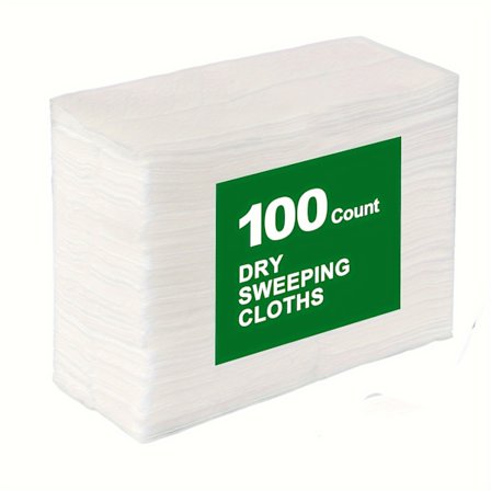 100 stk Tørre Sveipekluter Kompatibel med Swiffer Mop - Engangsstøvrensing for Gulvrensing (Mop Ikke Inkludert)