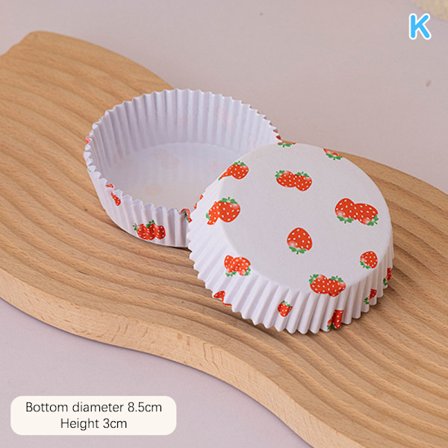 100stk Cupcake Papir Liner Cup Muffinskasse Brett Kakeform Bakin