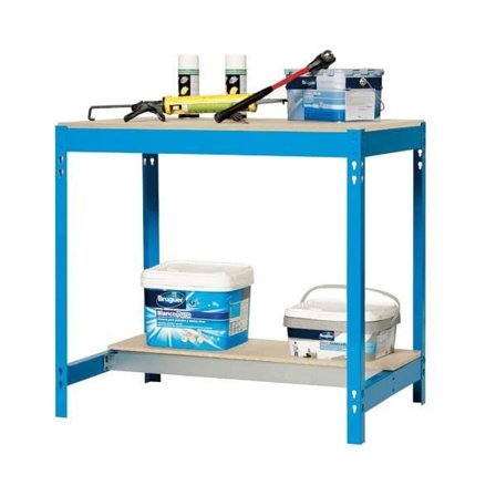 Etabler - BT - BT-3 900 - Blå-trä - 400 kg kapacitet - 250 kg nedre hylla