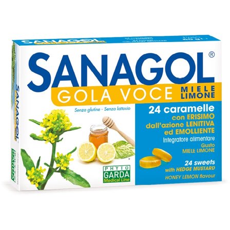 Sanagol Gola Voce Miele Limone 24 Caramelle